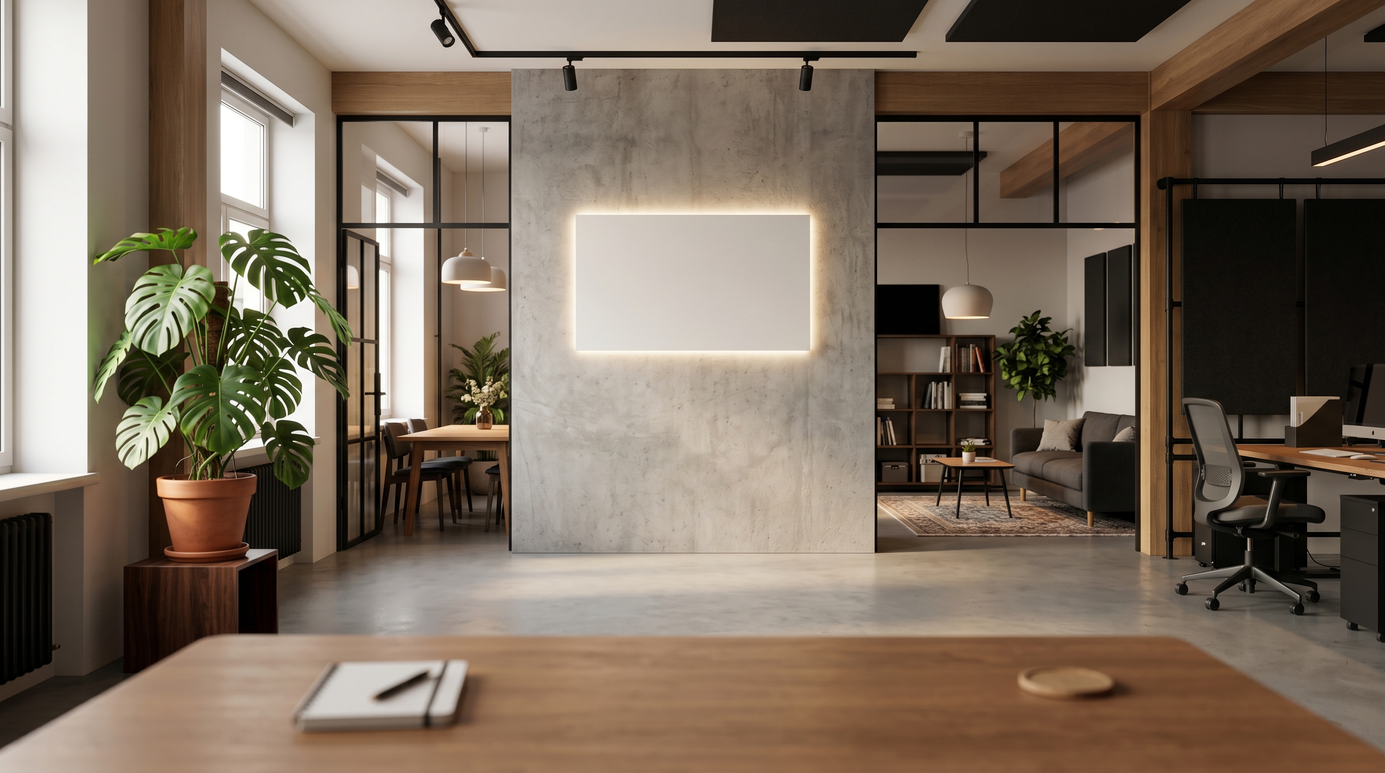 Concrete Collective office background, no logo
