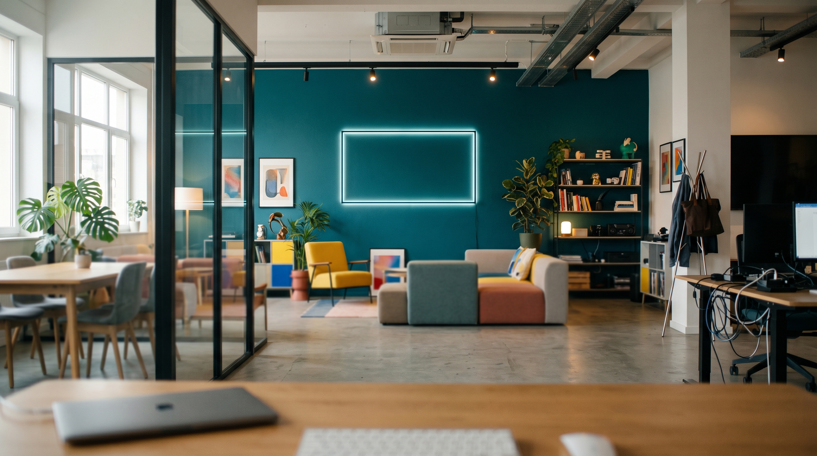 Creative Agency Studio office background, no logo