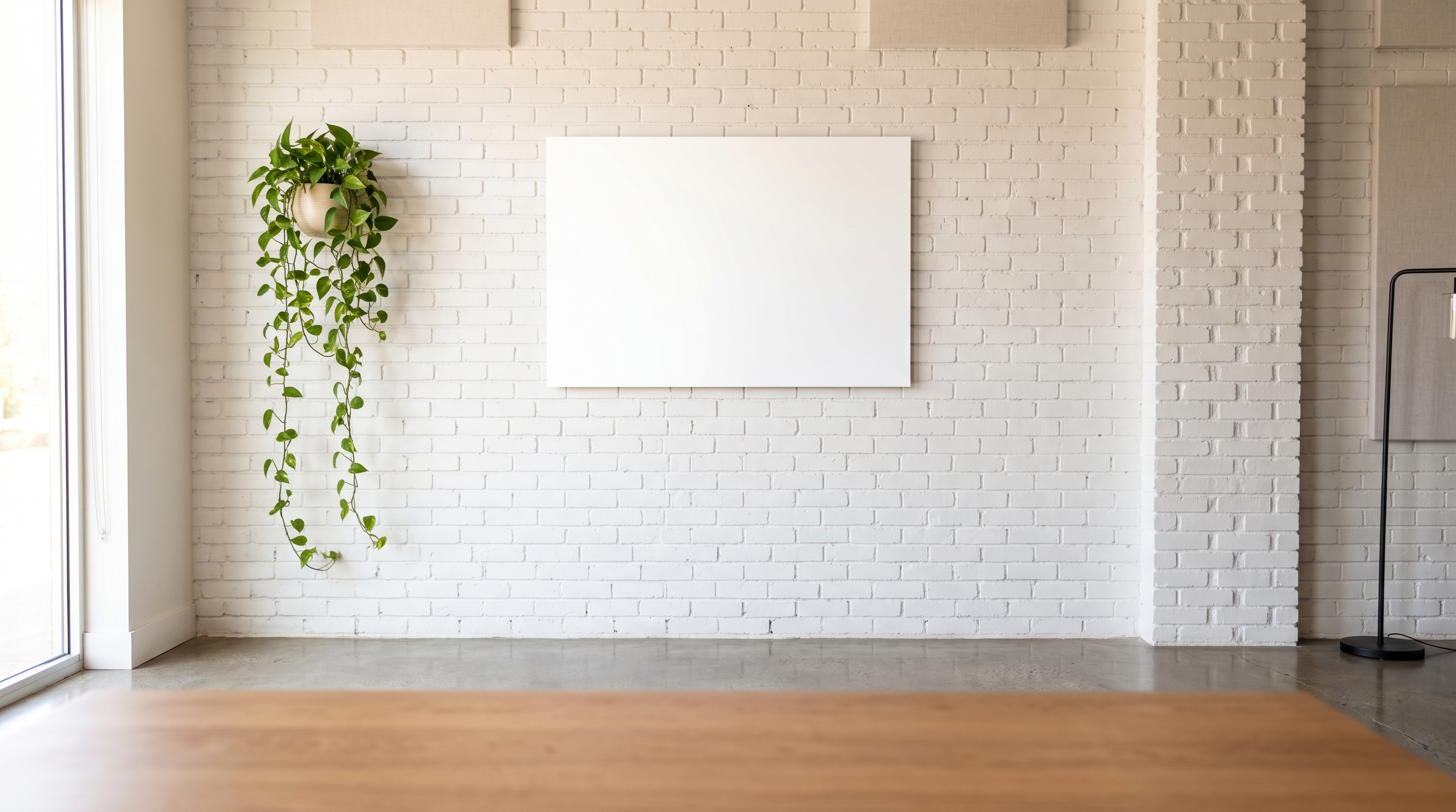 White Brick Studio office background, no logo